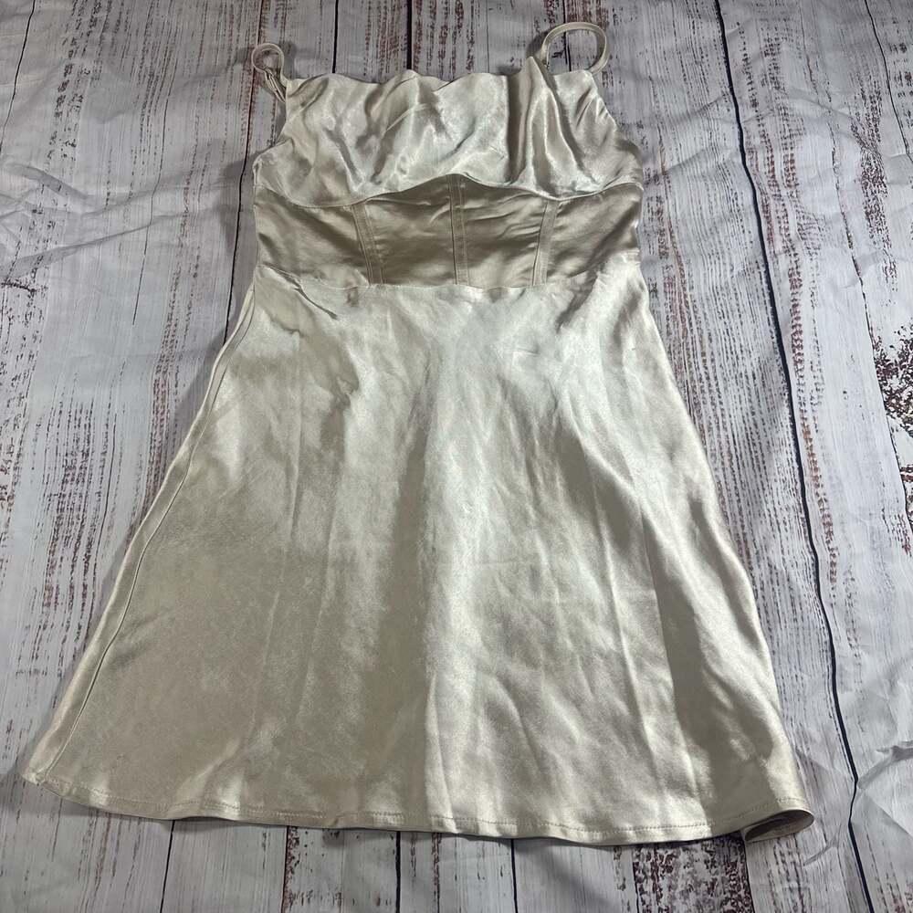 Princess Polly Sarah Corset Mini Dress in Champagne-6